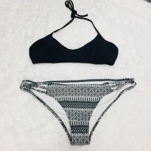 Victoria's Secret 2-Piece Bikini Black Tribal S/M